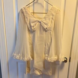 vintage dress with pleated sleeves